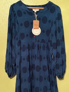 New UMGEE 1XL Teal Puffy Sleeve Flowy Dress